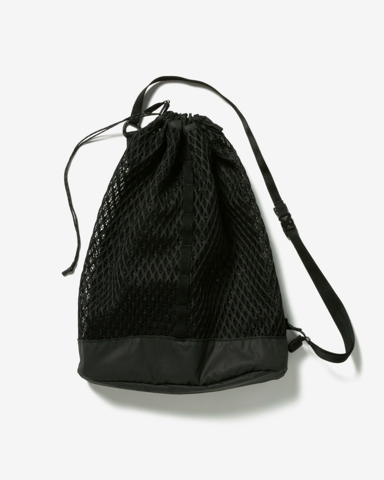 Double Face Mesh Shoulder Bag BLACK